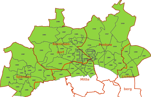 Postleitzahl 13 in Berlin