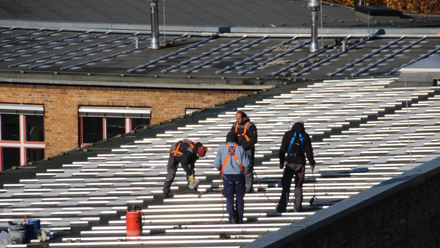 Montage von Photovoltaikanlage