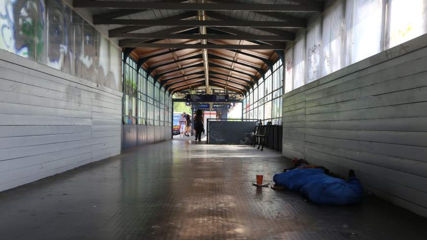 Obdachlos im Bahnhof