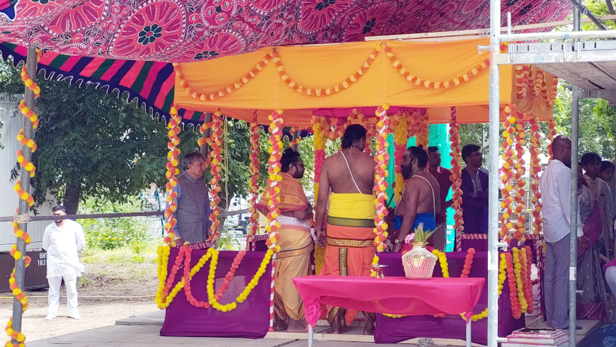 Eröffnung des Sri-Ganesha-Tempels in der Hasenheide